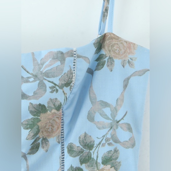 NWT Romantic Floral Midi Dress with Bustier Top & Ruffle Hem Size S-L summer - Picture 8 of 12